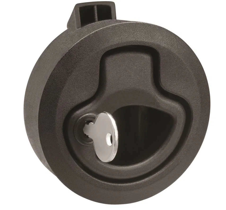 3228BC – WHITECAP IND Drawer Latch, Locking Latch Black Nylon Single